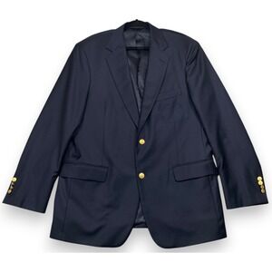Vintage Southwick Blazer Navy Blue 44L Golf Gold Buttons USA